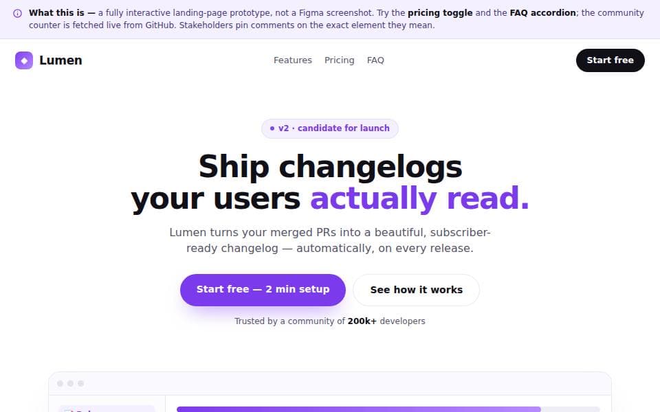 Lumen — Landing Page v2 — Launch Candidate